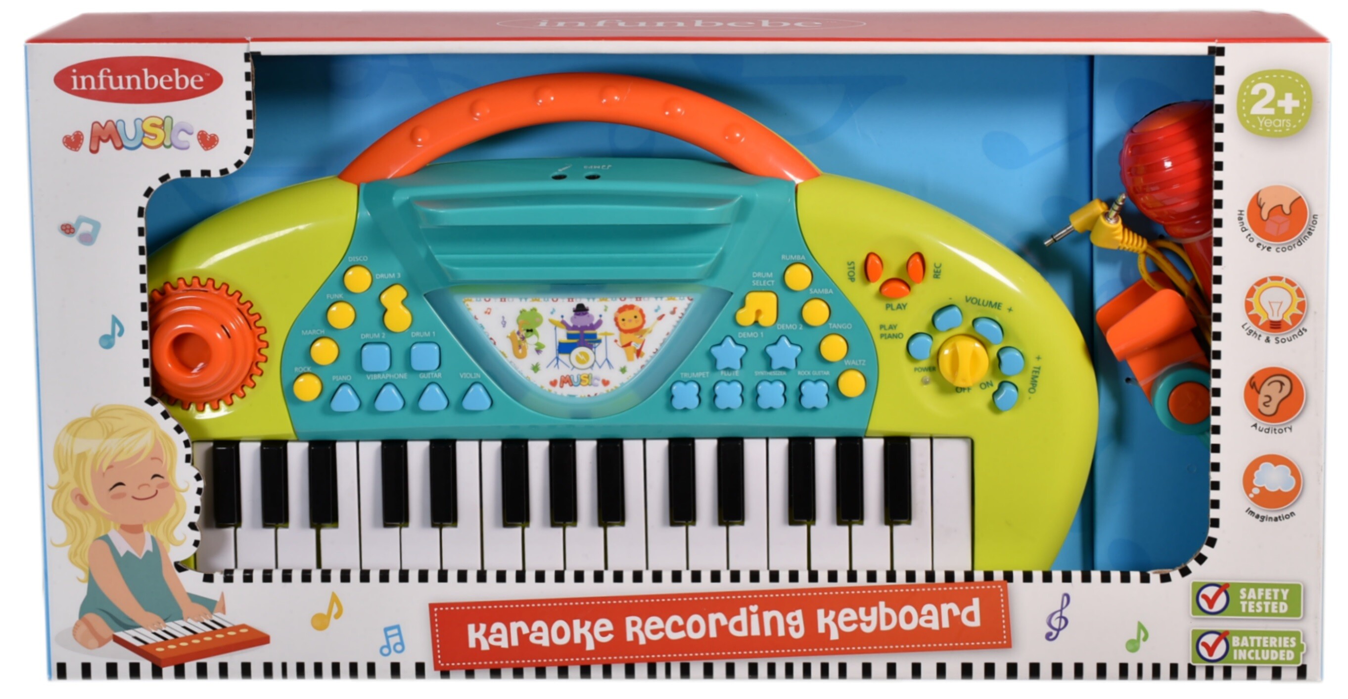 Infunbebe Karaoke Recording Keyboard Toys N Tuck