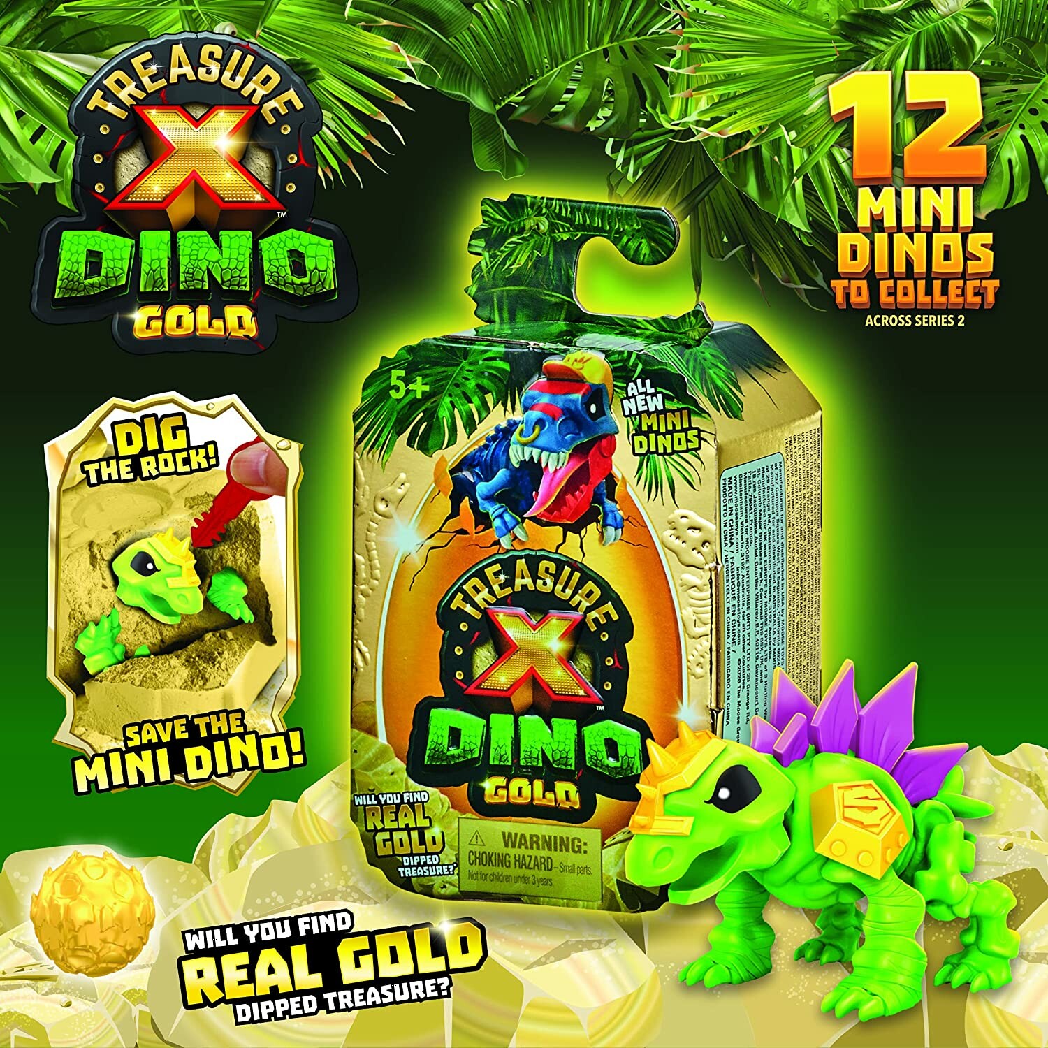 Treasure X Dino Gold Mini Dino Single Pack Toys n Tuck