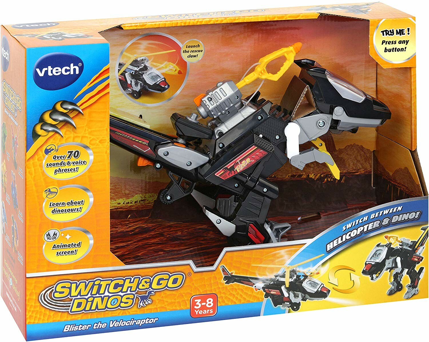 vtech switch & go dinos blister the velociraptor dinosaur