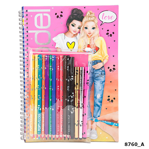 Depesche Top Model Colouring Book With Pen Set Toys N Tuck