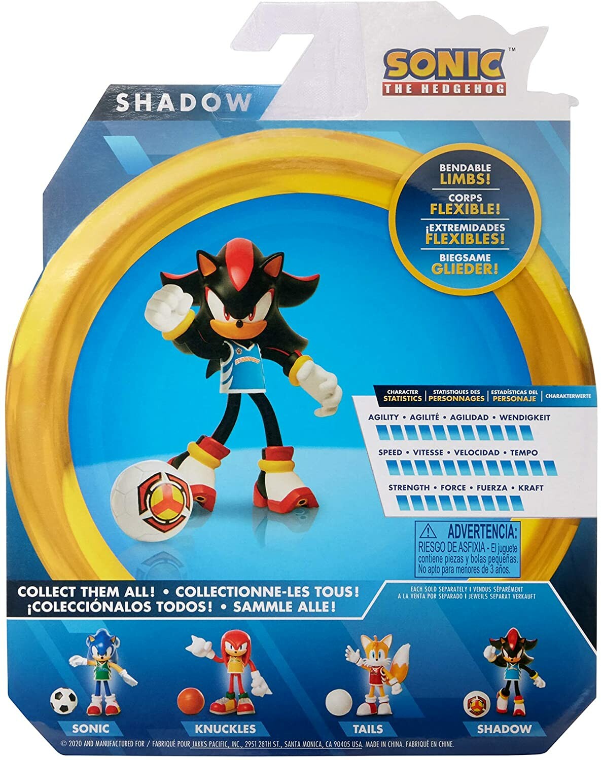 shadow the hedgehog bendable figure