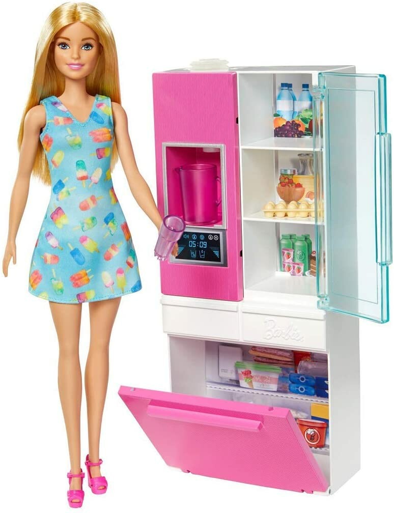 barbie fridge fun playset