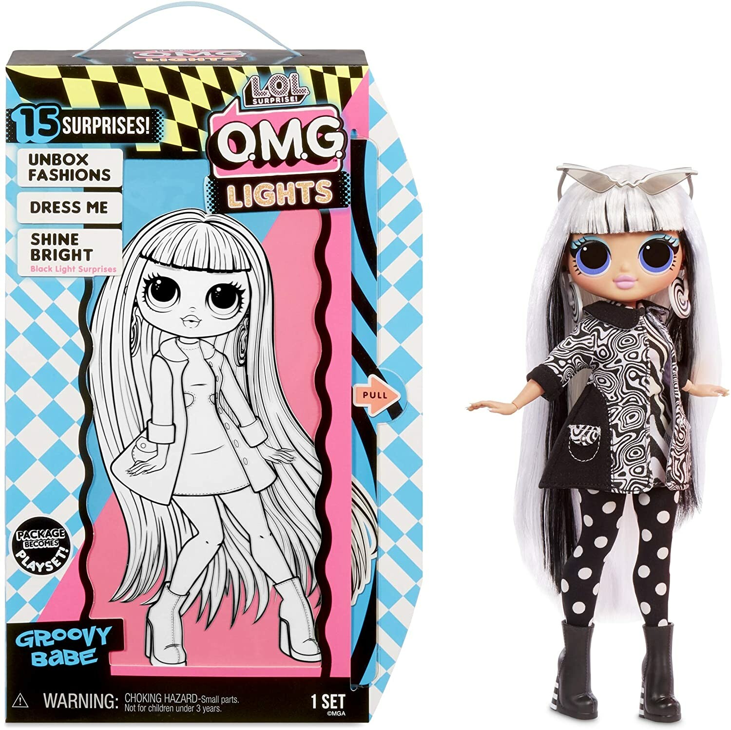 L.O.L. Surprise! O.M.G. Lights Fashion Doll - Groovy Babe | Toys n Tuck