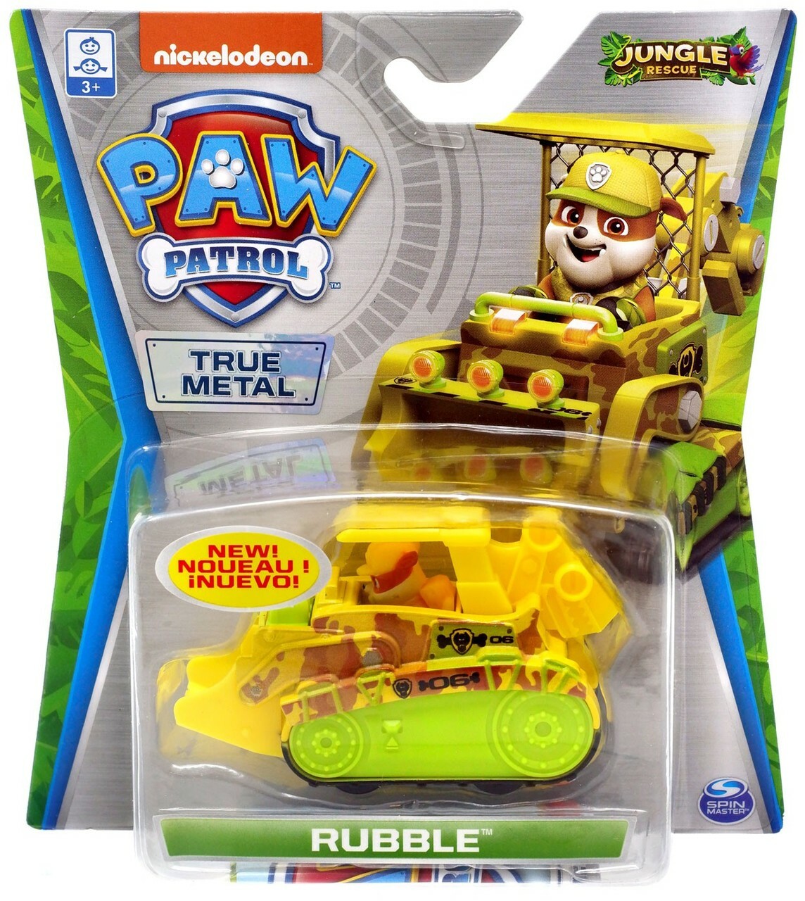 Paw Patrol True Metal Diecast Jungle Rescue - Rubble ...