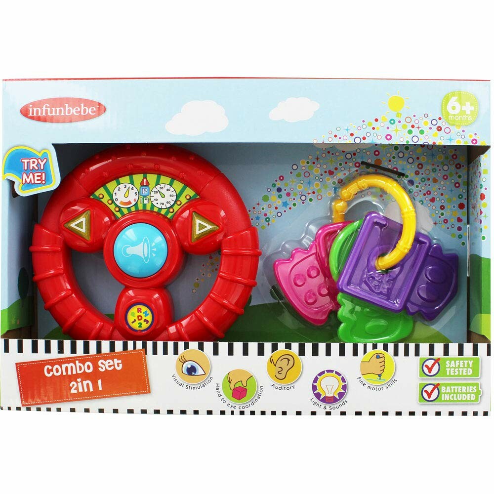 Infunbebe Combo Set 2 In 1 Wheel Keys Toys N Tuck