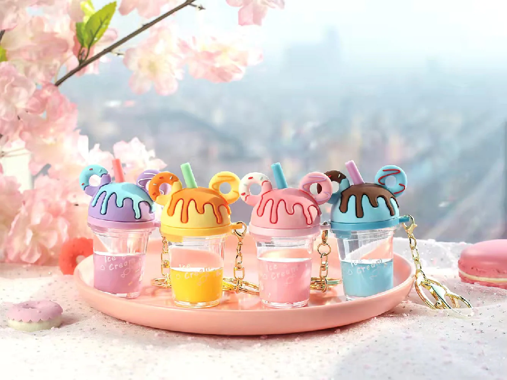 Kenji Mima Bubble Tea Sundae Keyring Purple Toys n Tuck